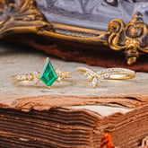 Luxury Kite-Cut Emerald Engagement Ring